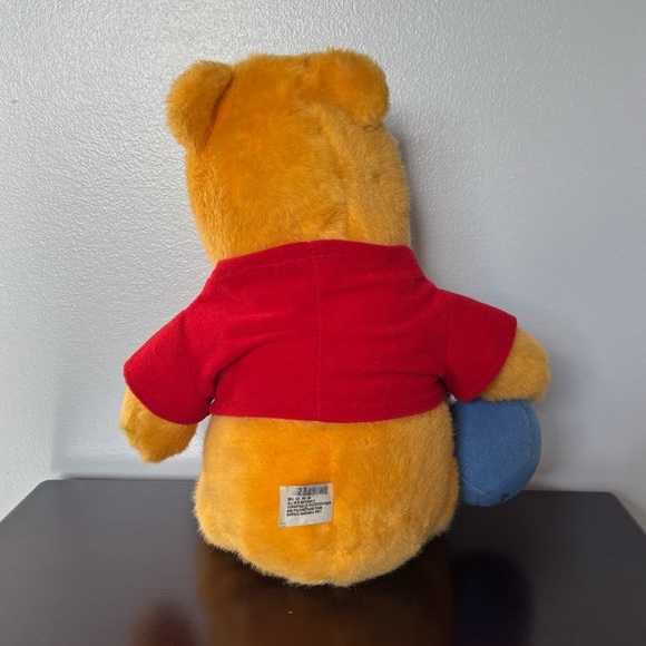 Mattel Winnie the Pooh Teddy Bear With Honey Pot Stuffed Animal Plush 1994 *READ - Picture 3 of 11